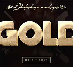 极品PS样式－10种3D金色字效(含PSD源文件)：3D Gold Text Effects